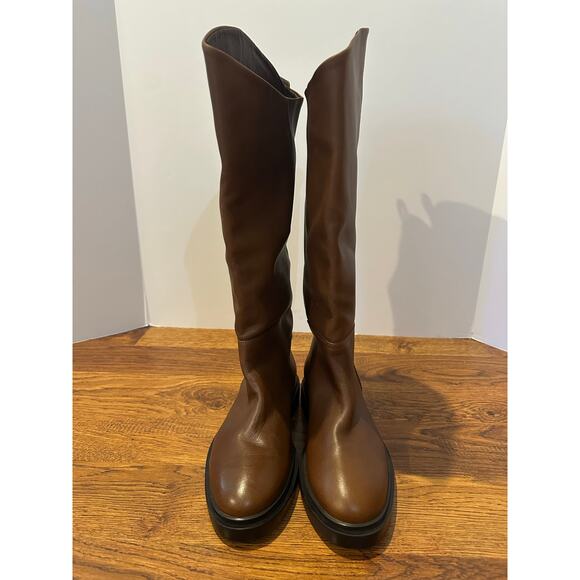 Steve Madden The Gaige Leather Riding Boots - Brown - Size 8 Chic Fall Style - Picture 3 of 12